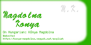 magdolna konya business card