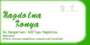 magdolna konya business card